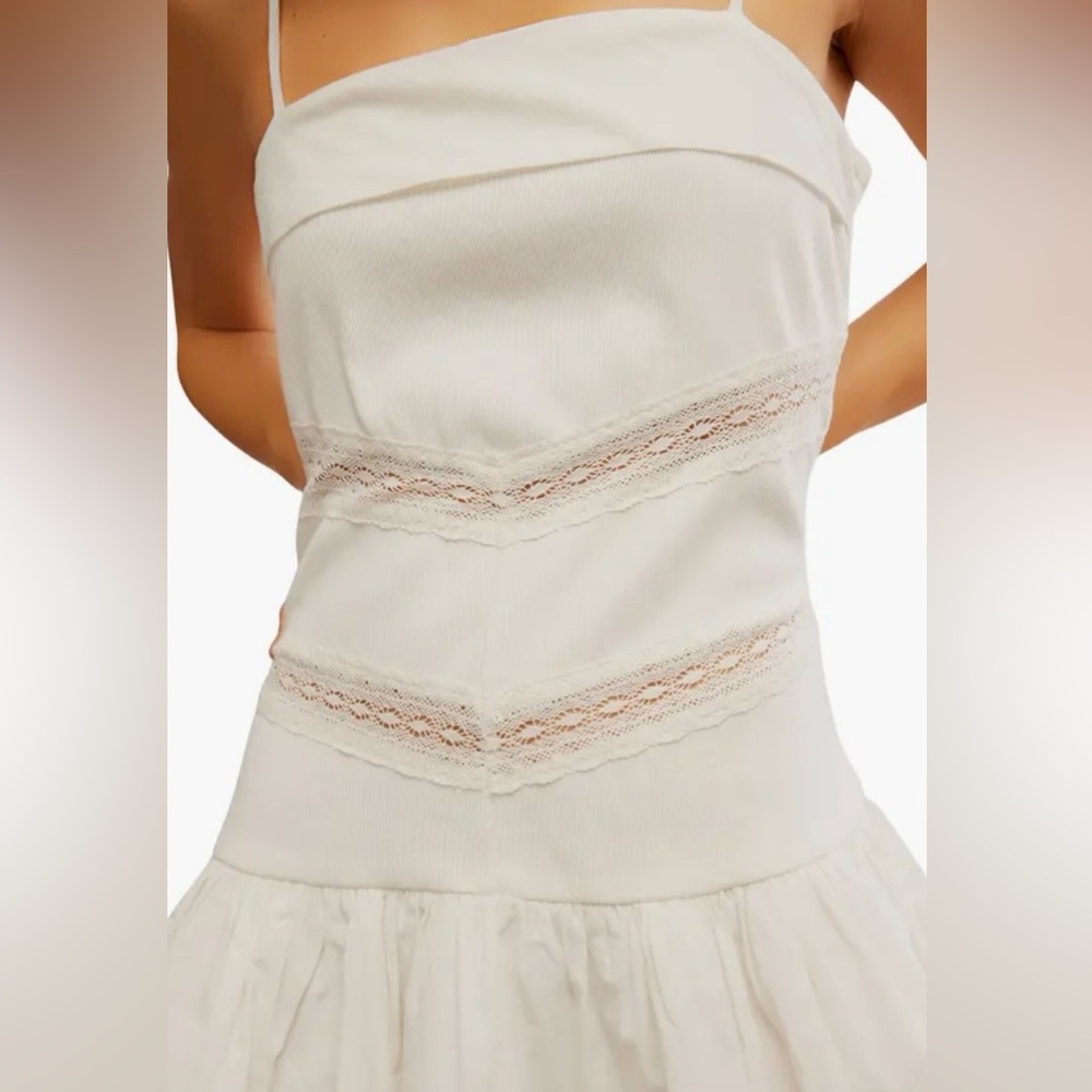 SOLD!!! Free People free-est Bliss Beauty Mini Dress Ivory White Crochet Lace - Picture 6 of 7